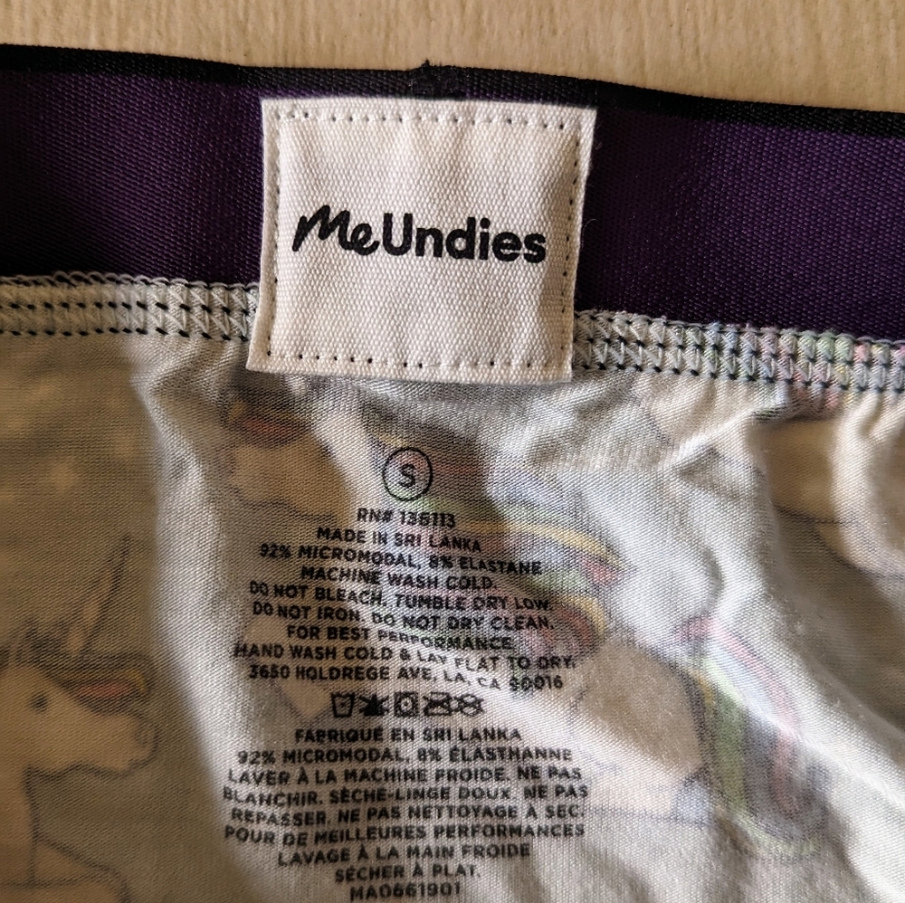 Me Undies, men's size small, boxer briefs, blue unicorn - Picture 7 of 7